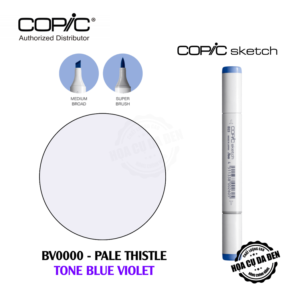 [DA ĐEN] Bút Marker Copic Sketch Lẻ Cao Cấp - Tone Blue Violet