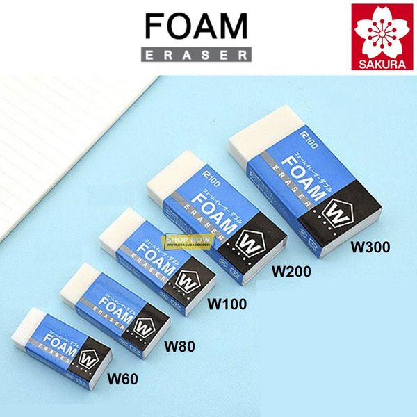 Gôm Tẩy SAKURA XRFW Foam Nhiều Size