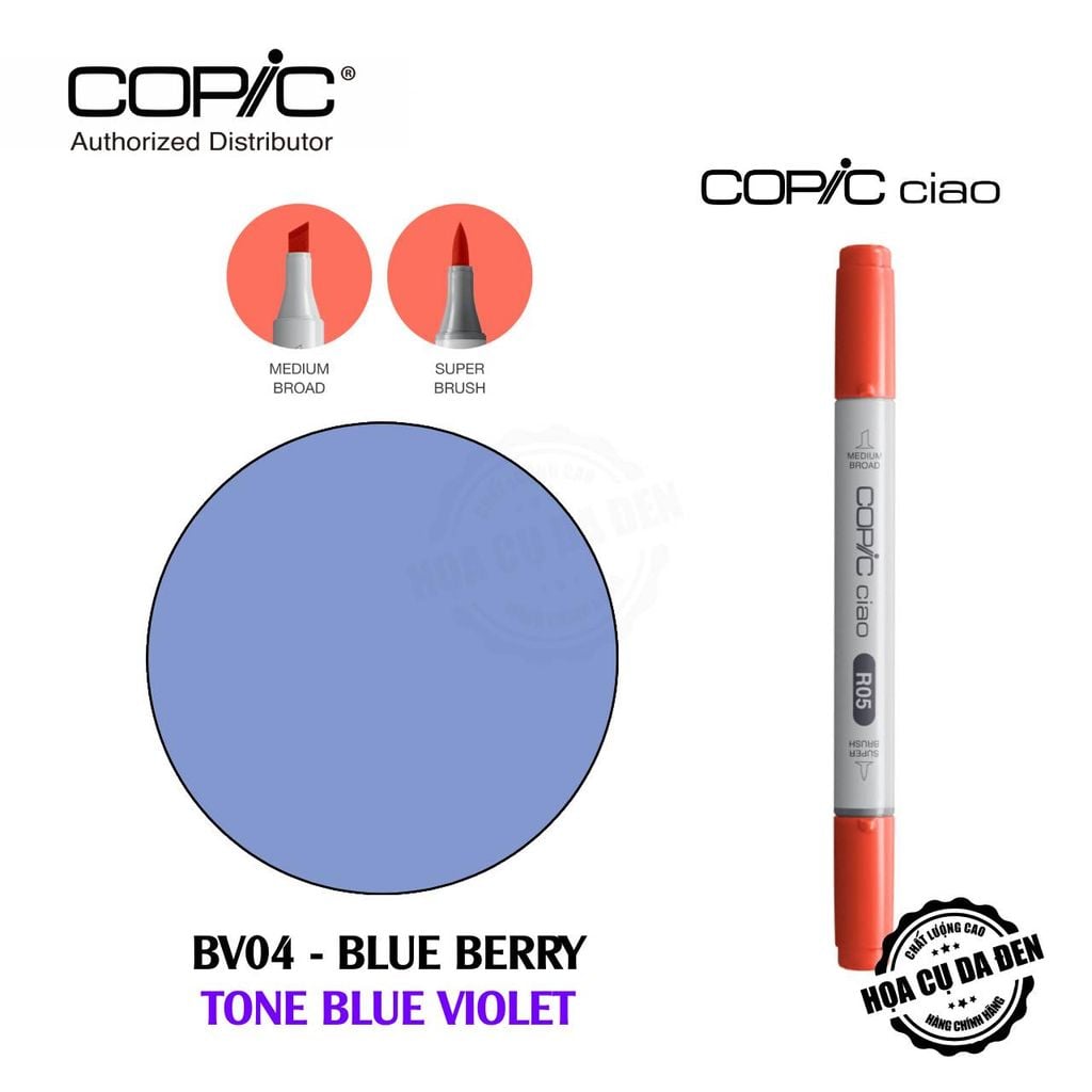 [DA ĐEN] Bút Marker Copic Ciao Lẻ Cao Cấp - Tone Blue Violet