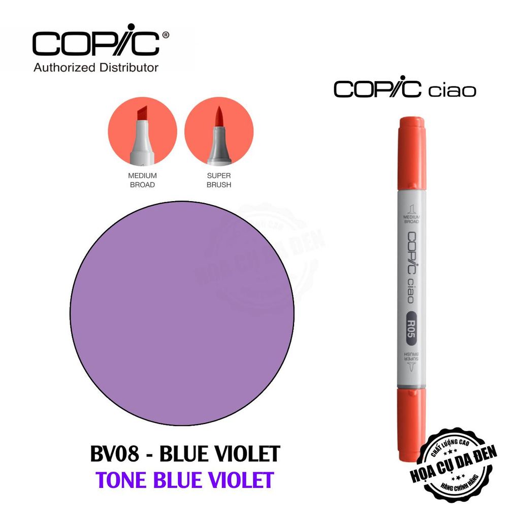 [DA ĐEN] Bút Marker Copic Ciao Lẻ Cao Cấp - Tone Blue Violet