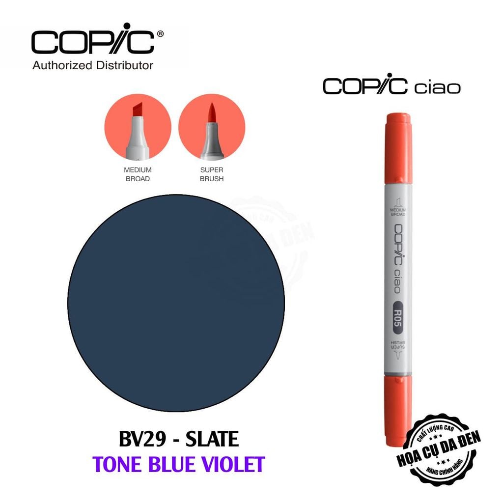 [DA ĐEN] Bút Marker Copic Ciao Lẻ Cao Cấp - Tone Blue Violet