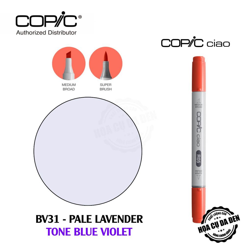 [DA ĐEN] Bút Marker Copic Ciao Lẻ Cao Cấp - Tone Blue Violet