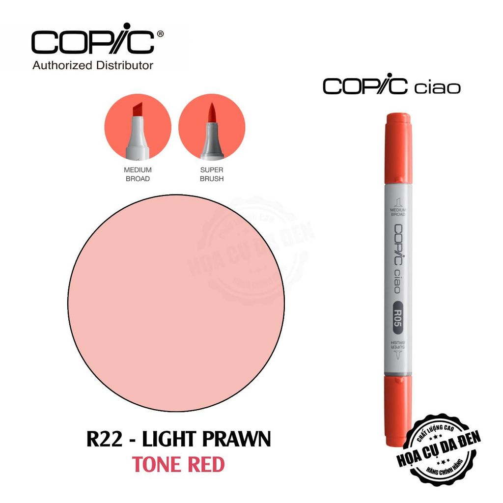 [DA ĐEN] Tone Red - Bút Marker Copic Ciao Lẻ Cao Cấp