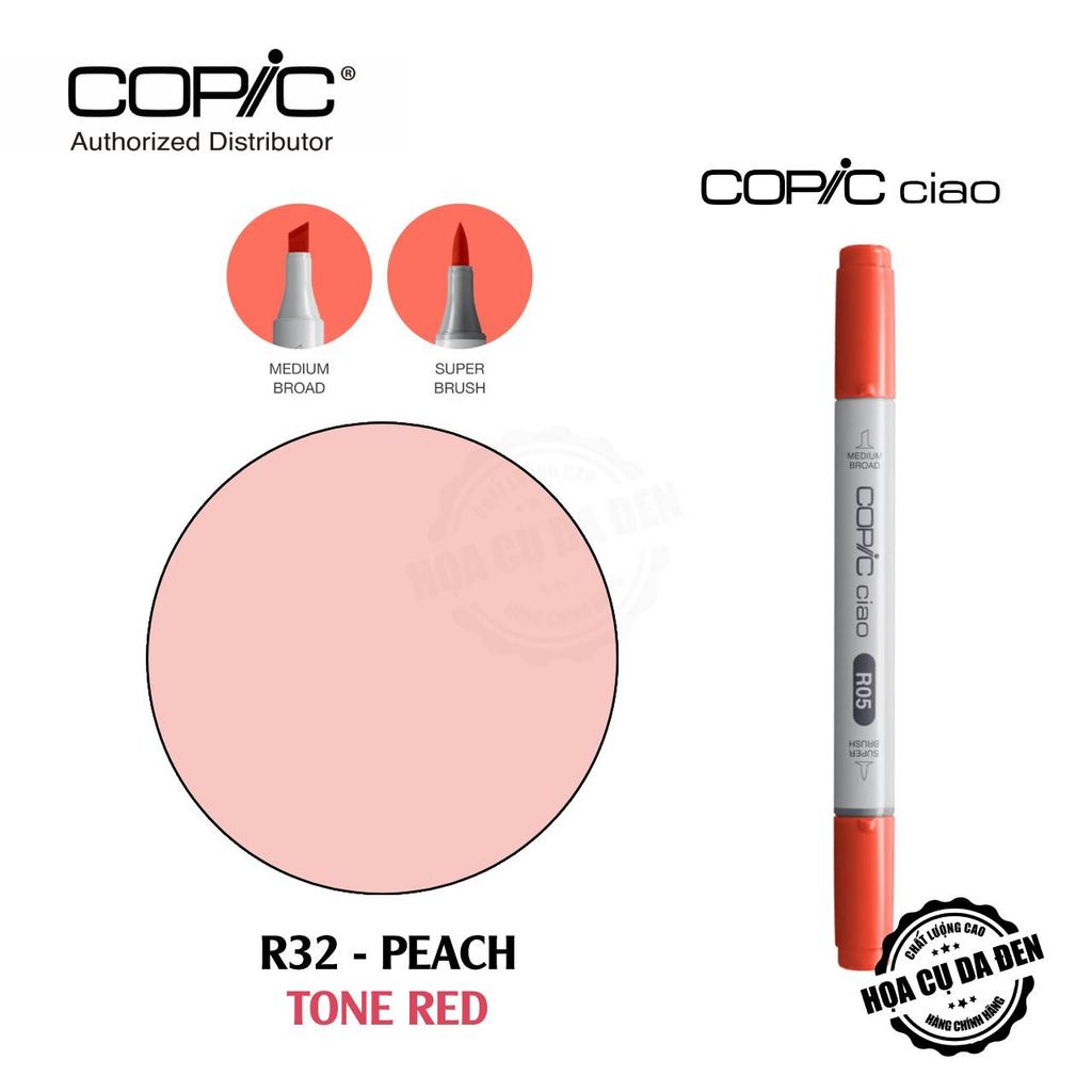 [DA ĐEN] Tone Red - Bút Marker Copic Ciao Lẻ Cao Cấp