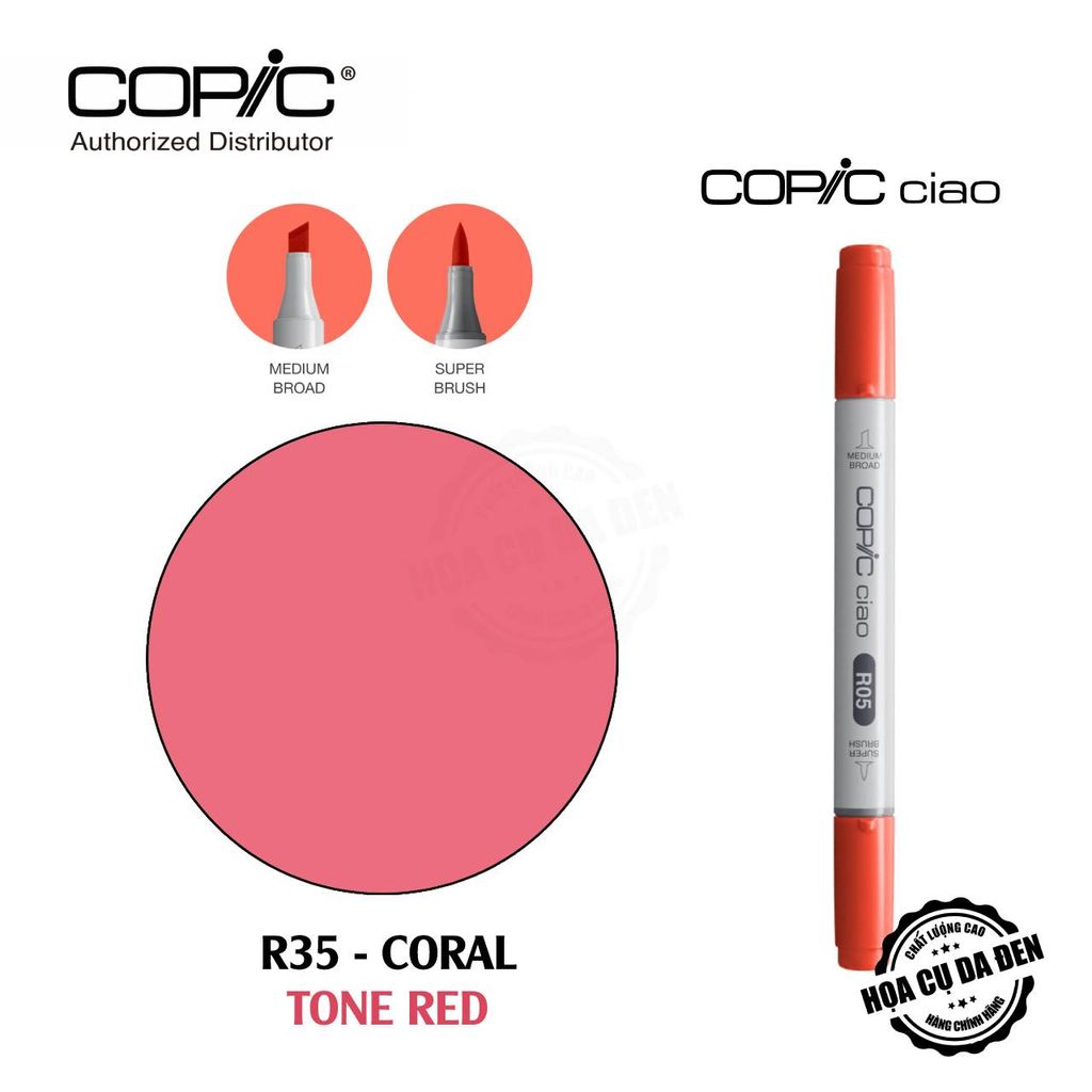 [DA ĐEN] Tone Red - Bút Marker Copic Ciao Lẻ Cao Cấp