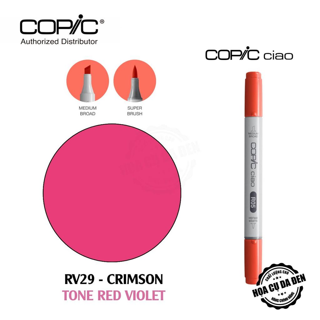 [DA ĐEN] Tone Red Violet - Bút Marker Copic Ciao Lẻ Cao Cấp