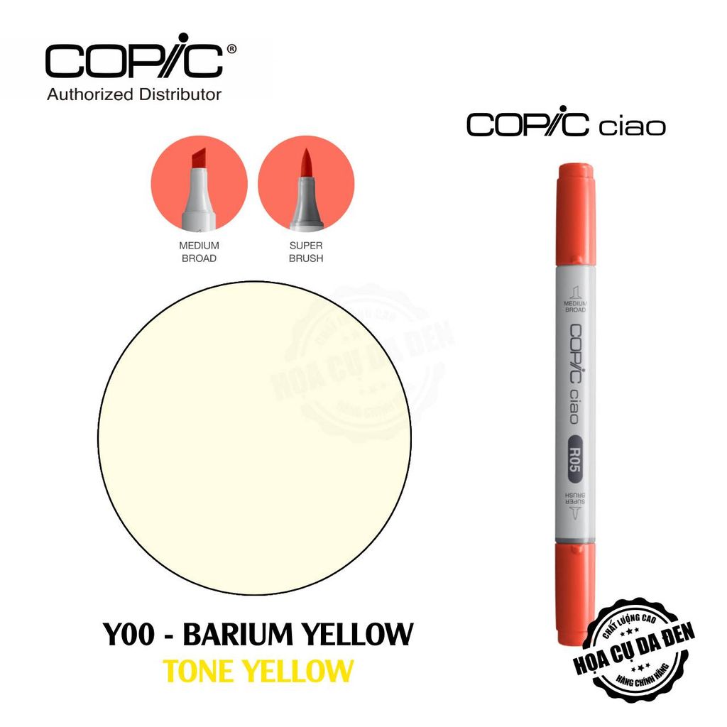 [DA ĐEN] Tone Yelllow - Bút Marker Copic Ciao Lẻ Cao Cấp