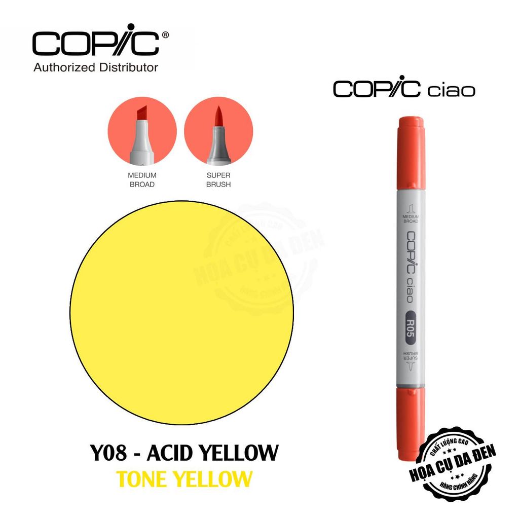 [DA ĐEN] Tone Yelllow - Bút Marker Copic Ciao Lẻ Cao Cấp