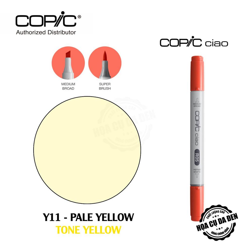 [DA ĐEN] Tone Yelllow - Bút Marker Copic Ciao Lẻ Cao Cấp