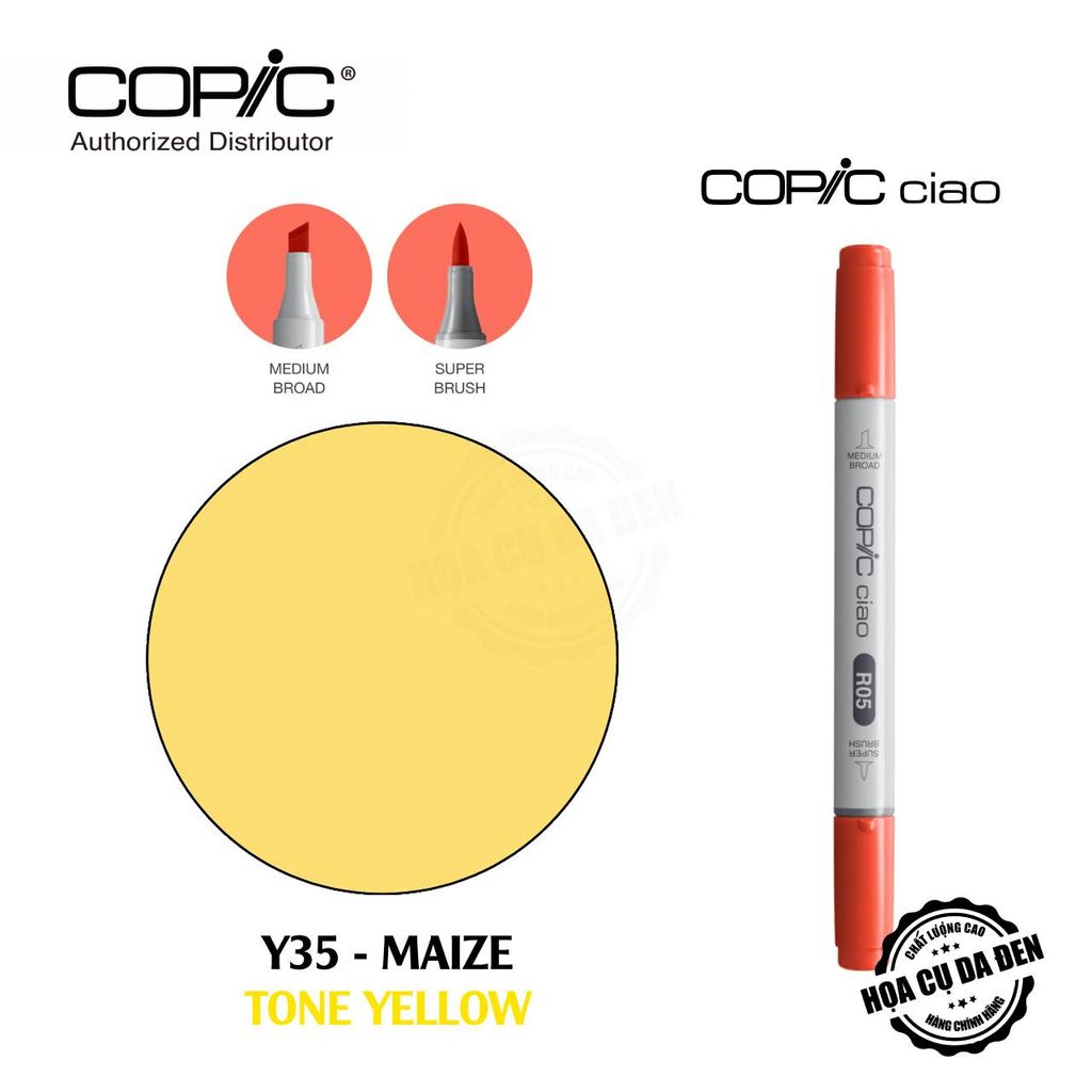 [DA ĐEN] Tone Yelllow - Bút Marker Copic Ciao Lẻ Cao Cấp