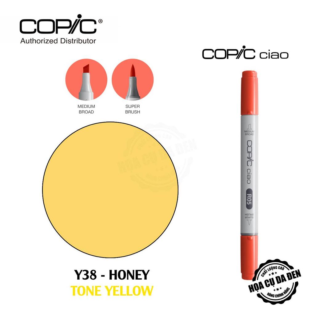 [DA ĐEN] Tone Yelllow - Bút Marker Copic Ciao Lẻ Cao Cấp
