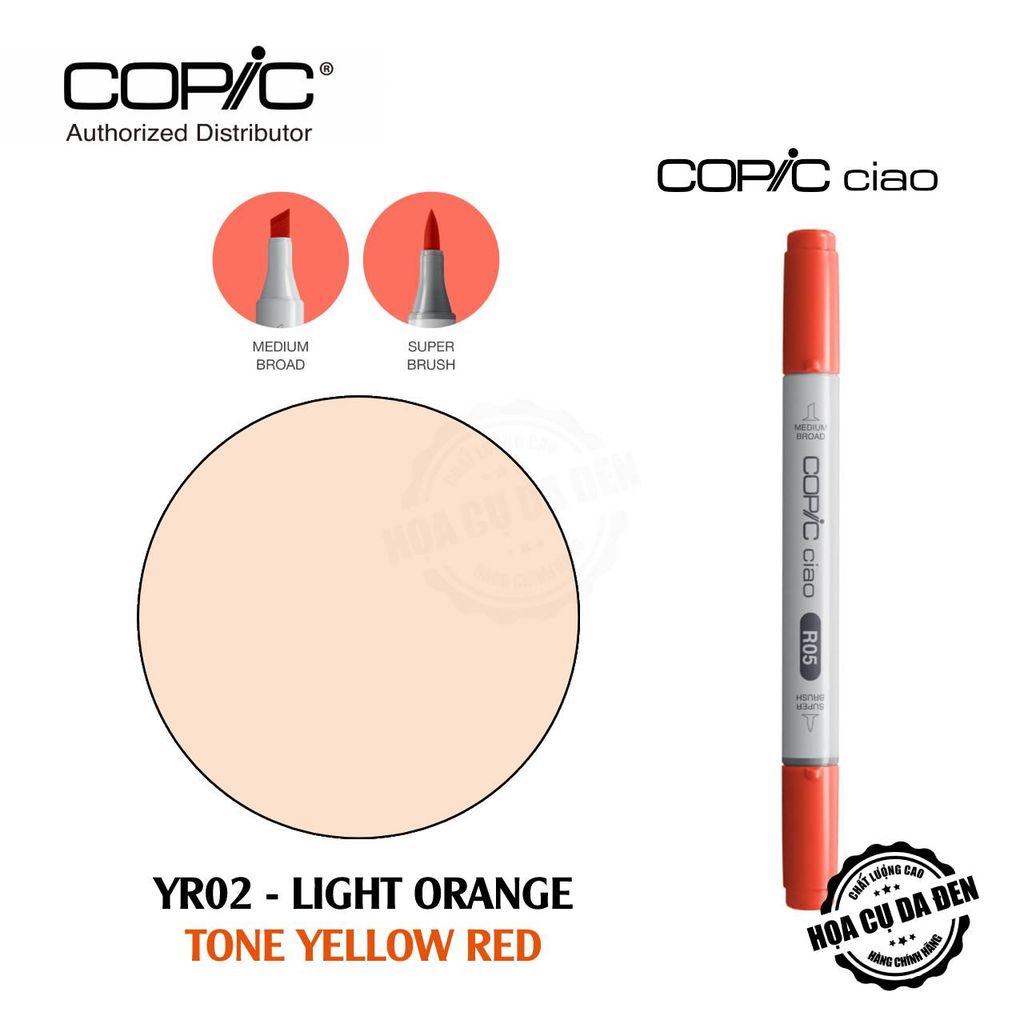 [DA ĐEN] Bút Marker Copic Ciao Lẻ Cao Cấp - Tone Yellow Red