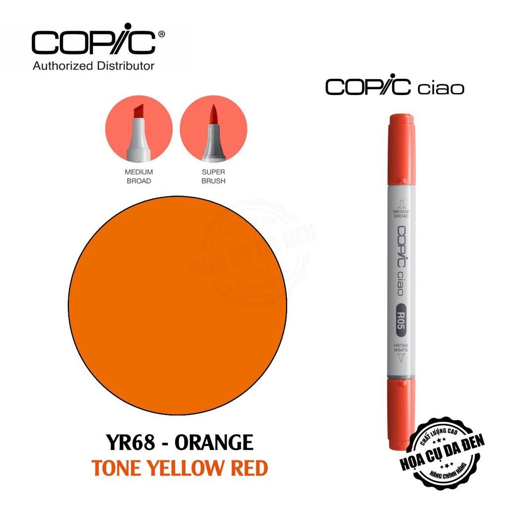 [DA ĐEN] Bút Marker Copic Ciao Lẻ Cao Cấp - Tone Yellow Red