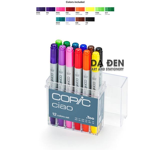 Bút Marker Cao Cấp Copic Ciao 12 Màu (CI-12)