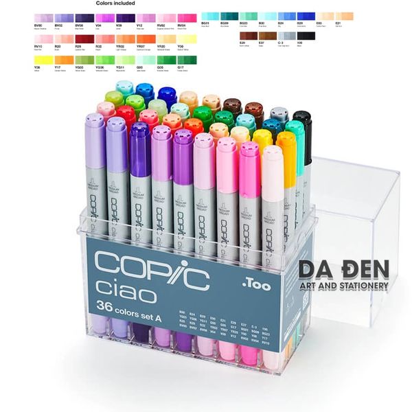 Set A - Bút Marker Cao Cấp Copic Ciao 36 Màu (CI-36A)