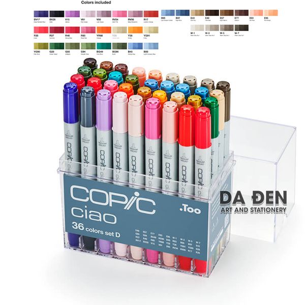 Set D - Bút Marker Cao Cấp Copic Ciao 36 Màu (CI-36D)