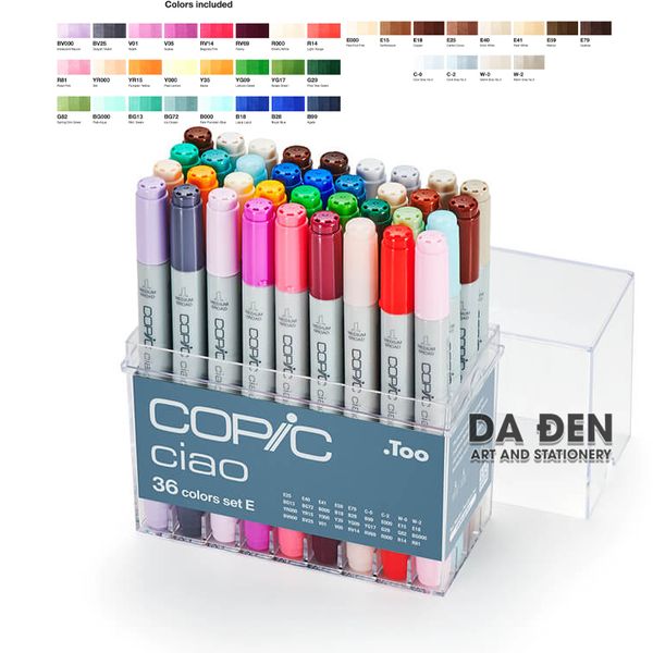 Set E - Bút Marker Cao Cấp Copic Ciao 36 Màu (CI-36E)