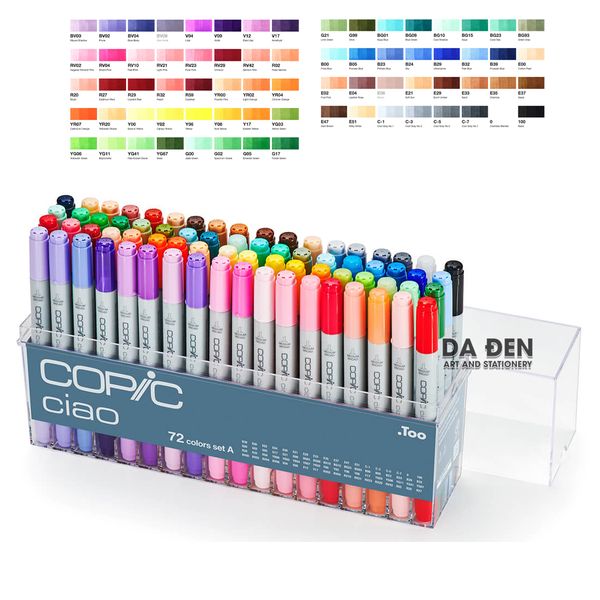 Set A - Bút Marker Cao Cấp Copic Ciao 72 Màu (CI-72A)