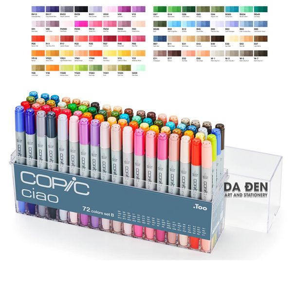 Set B - Bút Marker Cao Cấp Copic Ciao 72 Màu (CI-72B)