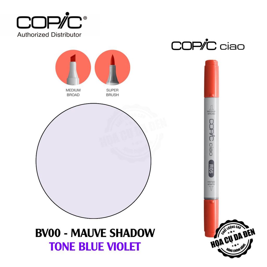 [DA ĐEN] Bút Marker Copic Ciao Lẻ Cao Cấp - Tone Blue Violet