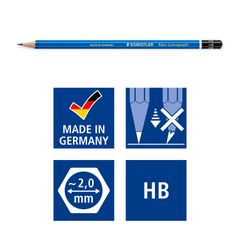 Bộ 6 Chì Phác Thảo Staedtler Thân Xanh (100 G6) Hộp Thiếc