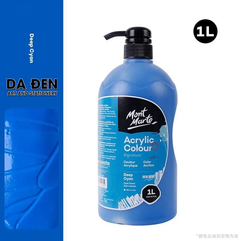 Màu Signature Acrylic Mont Marte Bình 1 Lít Có Vòi