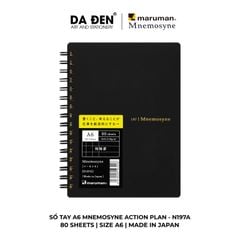 [DA ĐEN] Sổ Tay Maruman Mnemosyne Action Schedule A6 80 Tờ N197A