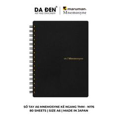 Sổ Tay Maruman Mnemosyne Kẻ Ngang 7mm A6 80 Tờ N176