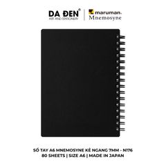Sổ Tay Maruman Mnemosyne Kẻ Ngang 7mm A6 80 Tờ N176