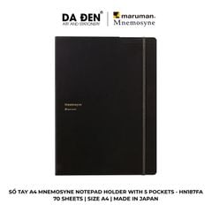[DA ĐEN] Sổ Tay Maruman Mnemosyne Notepad Holder With 5 Pockets A4 70 Tờ HN187FA
