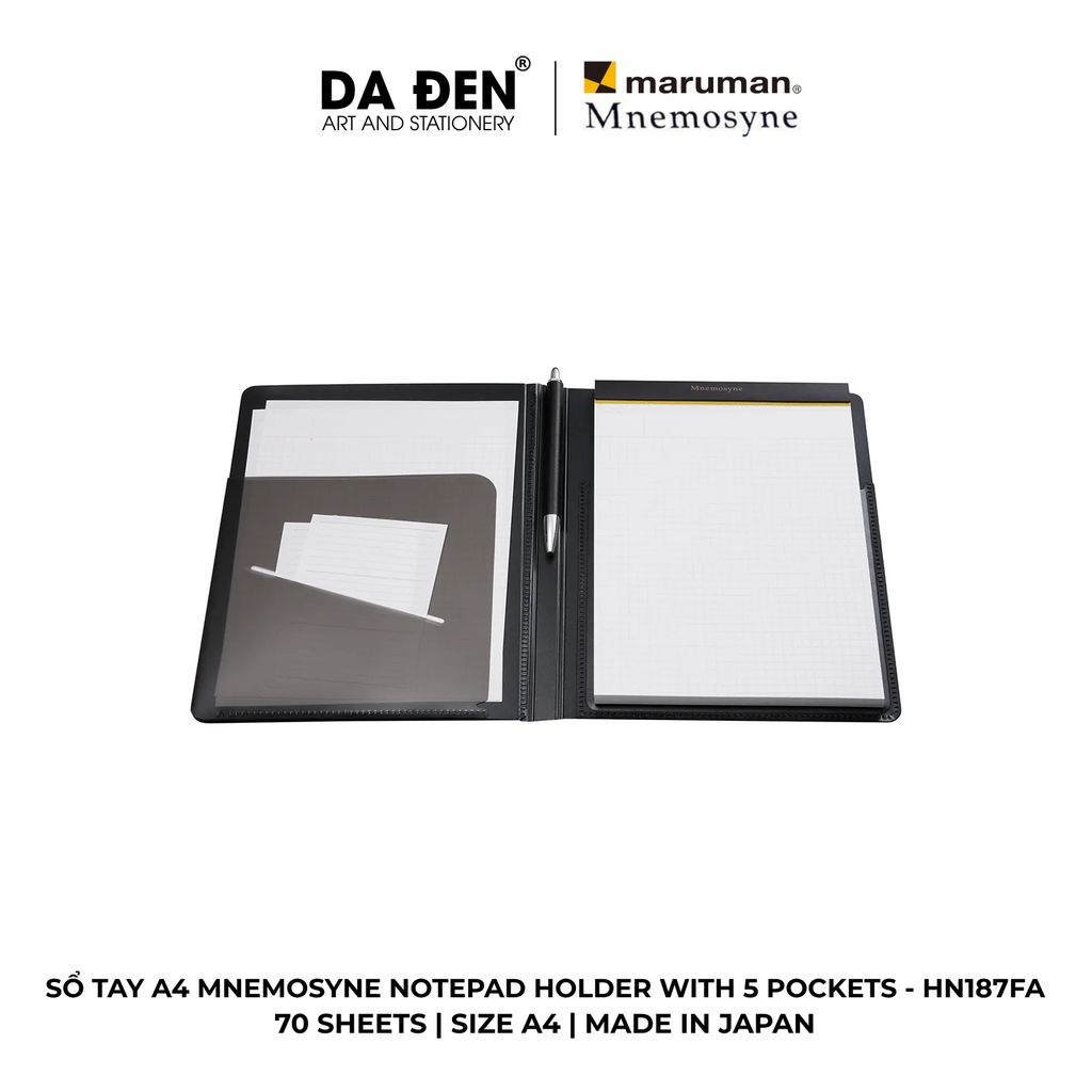 Sổ Tay Maruman Mnemosyne Notepad Holder With 5 Pockets A4 70 Tờ HN187FA