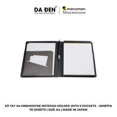 [DA ĐEN] Sổ Tay Maruman Mnemosyne Notepad Holder With 5 Pockets A4 70 Tờ HN187FA