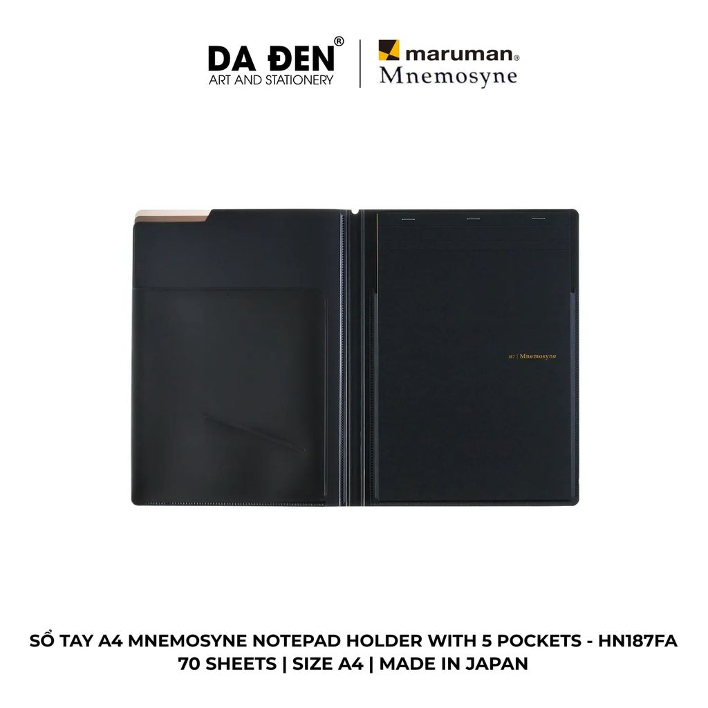 Sổ Tay Maruman Mnemosyne Notepad Holder With 5 Pockets A4 70 Tờ HN187FA