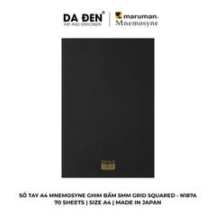 Sổ Tay Maruman Mnemosyne Ghim Bấm 5mm Grid Squared A4 70 Tờ N187A