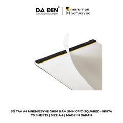 Sổ Tay Maruman Mnemosyne Ghim Bấm 5mm Grid Squared A4 70 Tờ N187A