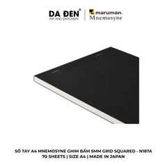 Sổ Tay Maruman Mnemosyne Ghim Bấm 5mm Grid Squared A4 70 Tờ N187A