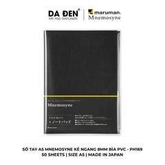 [DA ĐEN] Sổ Tay Maruman Mnemosyne Kẻ Ngang 8mm Bìa PVC A5 50 Tờ PH169