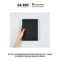 [DA ĐEN] Sổ Tay Maruman Mnemosyne Kẻ Ngang 8mm Bìa PVC A5 50 Tờ PH169