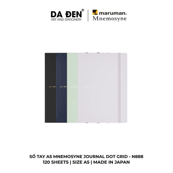 [DA ĐEN] Sổ Tay Maruman Mnemosyne Journal Dot Grid A5 120 Tờ N888