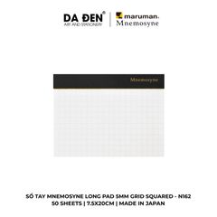 Sổ Tay Maruman Mnemosyne Ô Vuông Grid Squared 5mm Long Pad N161/N162