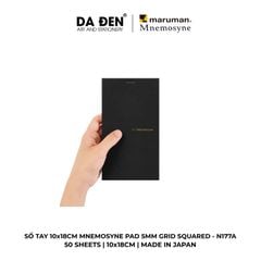 [DA ĐEN] Sổ Tay Maruman Mnemosyne Ô Vuông Grid Squared 5mm Long Pad N161/N162