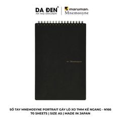 [DA ĐEN] Sổ Tay Maruman Mnemosyne Portrait 7mm Kẻ Ngang N166