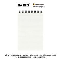 [DA ĐEN] Sổ Tay Maruman Mnemosyne Portrait 7mm Kẻ Ngang N166