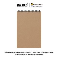 [DA ĐEN] Sổ Tay Maruman Mnemosyne Portrait 7mm Kẻ Ngang N166