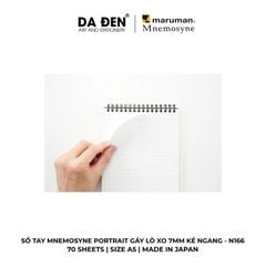 Sổ Tay Maruman Mnemosyne Portrait 7mm Kẻ Ngang N166
