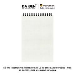 [DA ĐEN] Sổ Tay Maruman Mnemosyne Portrait 5mm Grid Caro Ô Vuông N165