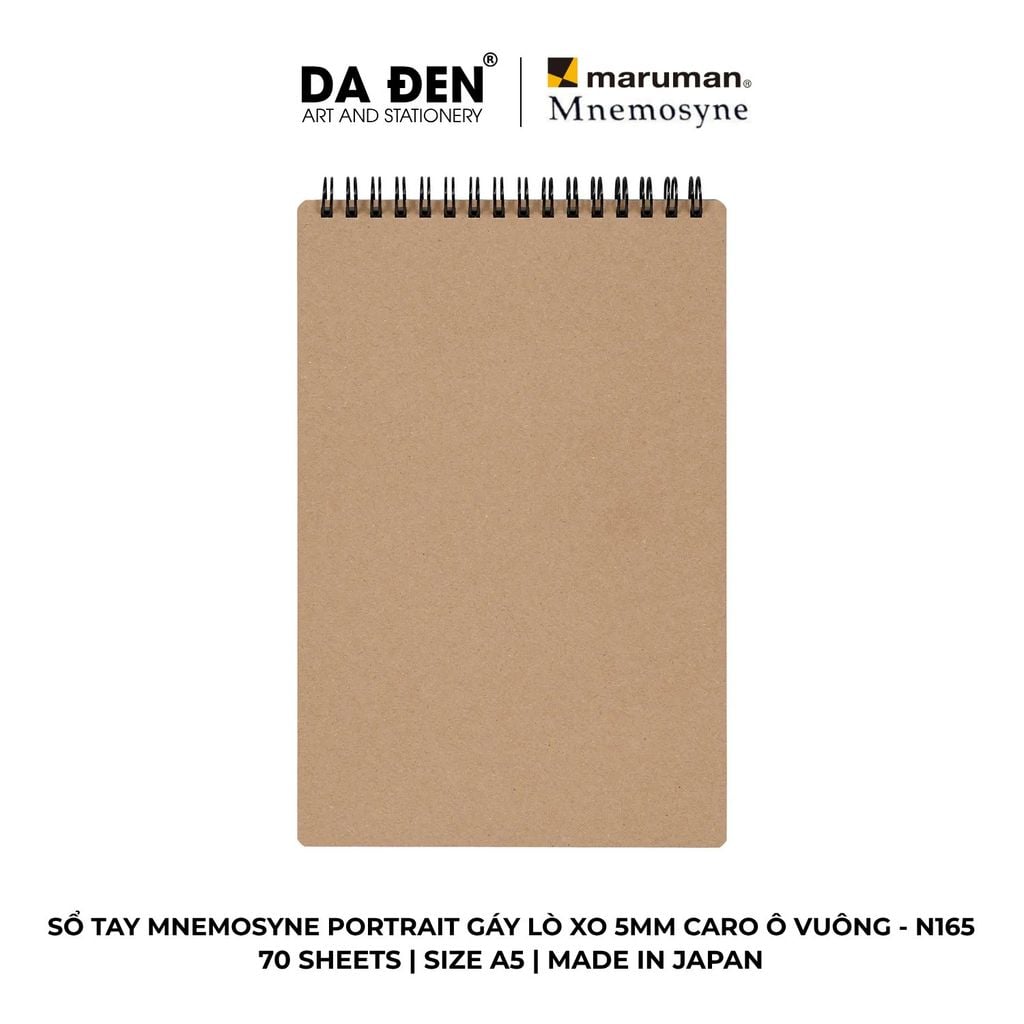 Sổ Tay Maruman Mnemosyne Portrait 5mm Grid Caro Ô Vuông N165