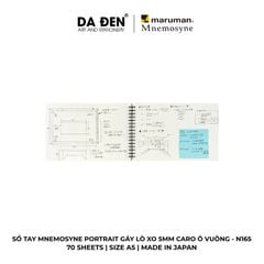 Sổ Tay Maruman Mnemosyne Portrait 5mm Grid Caro Ô Vuông N165