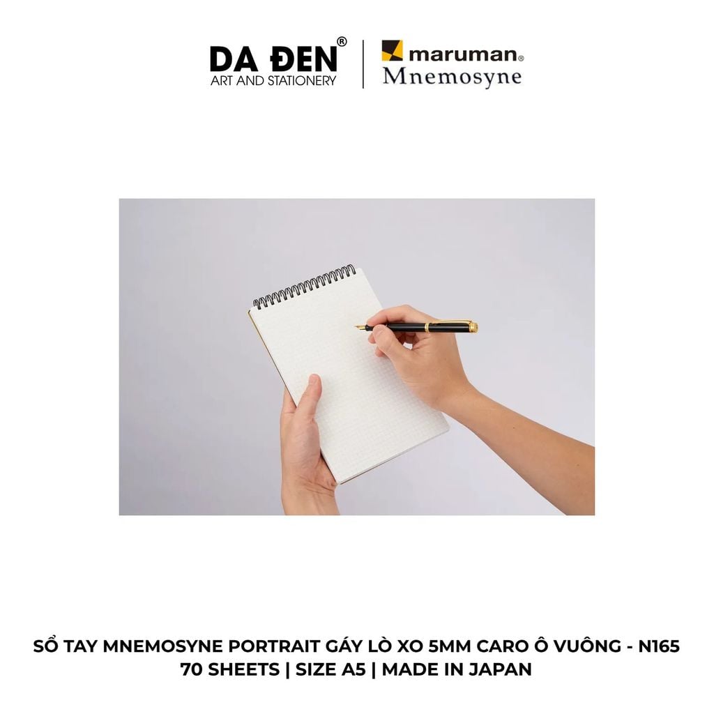 Sổ Tay Maruman Mnemosyne Portrait 5mm Grid Caro Ô Vuông N165