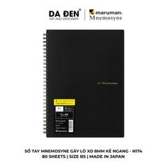 [DA ĐEN] Sổ Tay Maruman Mnemosyne Gáy Lò Xo 8mm Kẻ Ngang N174/N175